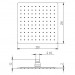 Regenbrause superflach Version eckig,  250 x 250 x 2