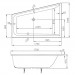 Badewanne Life2/M100 links 1700x1200x800 Acryl Trapez Badewanne