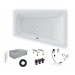 Badewanne Life2/M100 rechts 1700x1200x800 Acryl Trapez-Einbauwanne