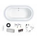 Badewanne Plutos 180/90 180x90x46 Oval-Badewanne