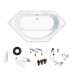 Badewanne Sika 145 OE 145x145x50 Eckwanne