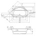 Badewanne Sika 145 OE 145x145x50 Eckwanne