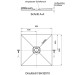 Bodenbündige, verfliesbare Duschtasse 800x800x40 mm (rollstuhlbefahrbar) Ablaufposition mittig, waagerecht / senkrecht