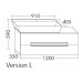 Burgbad Bel Aufsatzwaschtisch+Unterschrank asym. 1255 PG1  