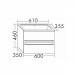 Burgbad Bel Mineralguss-Waschtisch+Unterschrank 610 PG2  