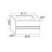 Burgbad Bel Mineralguss-Waschtisch+Unterschrank 810 PG1  