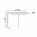 Burgbad Crono Spiegelschrank 800 mit horiz. Beleuchtung PG2  