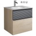 Burgbad Fiumo Set Mineralguss-Waschtisch inkl. Waschtischunterschrank(SFXN062)