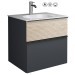 Burgbad Fiumo Set Mineralguss-Waschtisch inkl. Waschtischunterschrank(SFXN062)