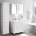 Burgbad Iveo Mineralguss-Waschtisch+Waschtischunterschrank & Beleuchtung (SFFW100)