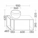Burgbad Junit Mineralguss-Aufsatzwaschtisch inkl. Waschtischunterschrank 900 (SFKF090)