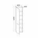Burgbad kama Crono Hochschrank PG2 1600 mm Crono HGL