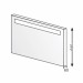 Burgbad kama Crono Spiegel m. horiz.Bel. PG1 640 mm Crono Matt