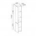Burgbad Lin20 Hochschrank (HSPF040) PG2 Acrylfront/Mehrfachlackierung Matt