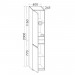 Burgbad Lin20 Hochschrank (HSPN040) PG2 Acrylfront/Mehrfachlackierung Matt