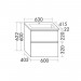 Burgbad Lin20 Keramik-Waschtisch inkl. Waschtischunterschrank 063 (SGHD063) PG1 Melamin