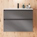 Burgbad Lin20 Mineralguss-Waschtisch inkl. Waschtischunterschrank 082 (SGHT082) PG2 Acrylfront/Mehrfachlackierung Matt