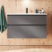 Burgbad Lin20 Mineralguss-Waschtisch inkl. Waschtischunterschrank 102 (SGHT102) PG2 Acrylfront/Mehrfachlackierung Matt