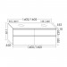 Burgbad Lin20 Waschtischunterschrank 160 (SGRC160) PG2 Acrylfront/Mehrfachlackierung Matt