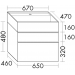Burgbad Yumo Mineralguss-Waschtisch inkl. Waschtischunterschrank 670 (SFKN067)