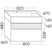 Burgbad Yumo Mineralguss-Waschtisch inkl. Waschtischunterschrank 820 mit Glaselement  (SFKL082)