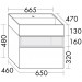 Burgbad Yumo Mineralguss-Waschtisch inkl. Waschtischunterschrank mit Rauchglaselement und LED-Waschtischunterschrankbeleuchtung 670 PG1 (SFMX067)