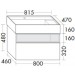 Burgbad Yumo Mineralguss-Waschtisch inkl. Waschtischunterschrank mit Rauchglaselement und LED-Waschtischunterschrankbeleuchtung 820 PG1 (SFMX082)