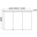 Burgbad Eqio Spiegelschrank+horizontaler LED-Beleuchtung 650 mm