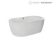 Acryl-Badewanne Glorus 190 x 110 x 49,5cm weiss inkl. Schürze 65cm, Bodenlänge 128cm, 360 Liter