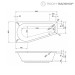 Acryl-Badewanne Hiddensee 160 x 80 x 39,5cm weiss links Bodenlänge 120cm, 170 Liter