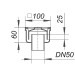 DALLMER Bodenablauf 60, DN 50, 100 x 100 mm