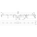 DALLMER Duschrinne CeraLine PLAN F 1100 mm, DN 50
