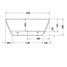 DU Badewanne D-Neo 1600x750mm, weiß, freistehend,m.nahtloser Verkleidung