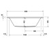 DU Badewanne D-Neo 1800x800mm, weiß, Einbauversion, 2 Rückenschrägen