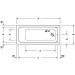 Duravit D-Code 1600x700mm Badewanne Einbauversion, Ablauf Fußbereich, weiß 700096000000000