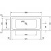 Duravit D-Code 1800x800mm, 700101000000000,  Badewanne Einbauversion, zentraler Ablauf, weiß