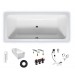 Duravit D-Code 1800x800mm, 700101000000000,  Badewanne Einbauversion, zentraler Ablauf, weiß
