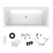 Duravit D-Code 2.0 Badewanne 1800x800mm Einbauversion 2 Rückenschrägen Innentiefe 450mm reduzierte Randhöhe von 25mm Weiß 700672000000000