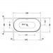 DU DuraSenja Badewanne,Oval,1500x750x585mm,Vw.,ws,Acr