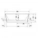 DU DuraSenja Badewanne,Oval,1700x800x585mm,Vw.,ws,Acr