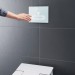 DU Betätigungsplatte A2, für WC, 229,8x157mm, Glas Weiß