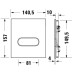DU Betätigungsplatte A1, für Urinal 140,5x157mm, Glas Weiß