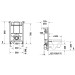 DU WC-Element für Wand-WC, Standard 500x840mm