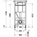 DU WC-Element für Wand-WC, Hygienespülung integriert, 500x1148mm