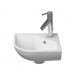 Duravit Eck-Handwaschbecken ME by Starck 500 mm, mit Überlauf, m. HLB, 1 Hahnloch, weiß, WonderGliss