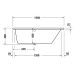 Duravit No 1 rechts 1500x800 Acryl Trapez Badewanne weiß 700505000000000