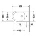 DU Stand-Bidet 600mm ME by Starck Weiß S eidenmatt, m. HL, m. HLB, 1 HL, BTW,DS