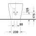 DU Stand-Bidet 600mm ME by Starck Weiß S eidenmatt, m. HL, m. HLB, 1 HL, BTW,DS