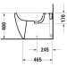 DU Stand-Bidet 600mm ME by Starck Weiß S eidenmatt, m. HL, m. HLB, 1 HL, BTW,DS