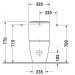 Duravit Stand-WC Kombi ME by Starck 650 mm Tiefspüler, für Spülkasten, Abg.vario, weiß, WonderGliss
